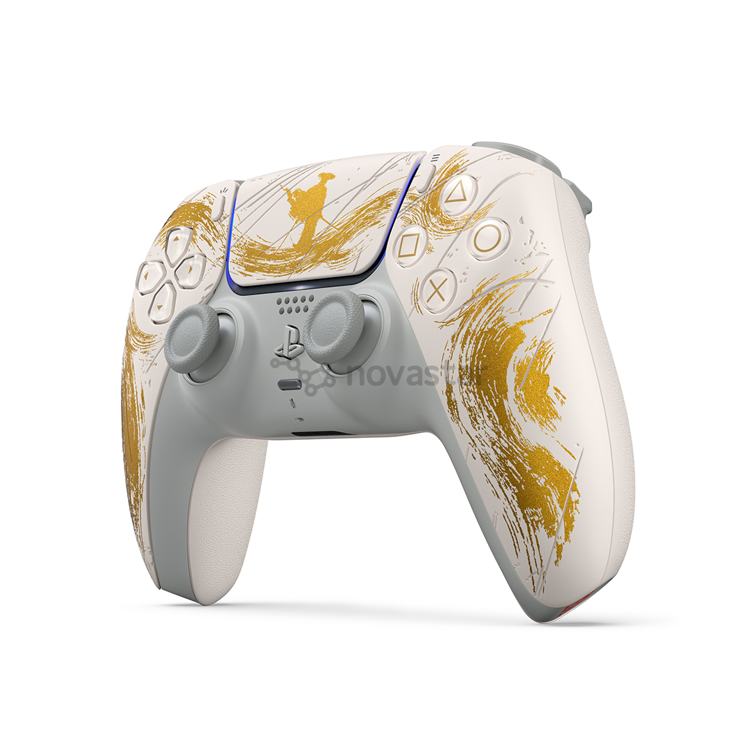 Sony DualSense Ghost of Yotei Limited Edition, PlayStation 5, baltas/aukso spalvos - Belaidis žaidimų pultelis