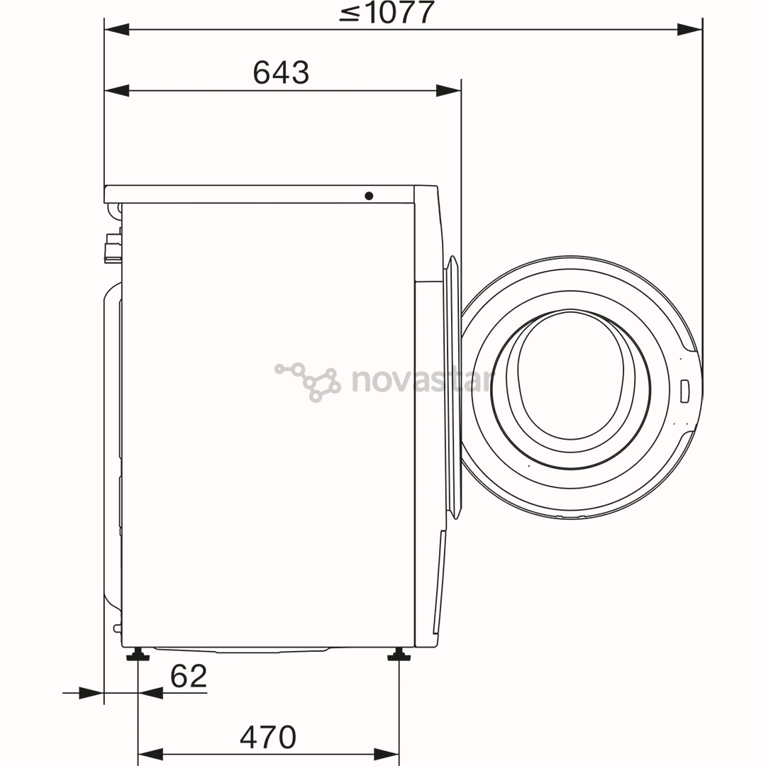Miele W1 PowerWash, 8 кг, глубина 64,3 см, 1400 об/мин - Стиральная машина с передней загрузкой
