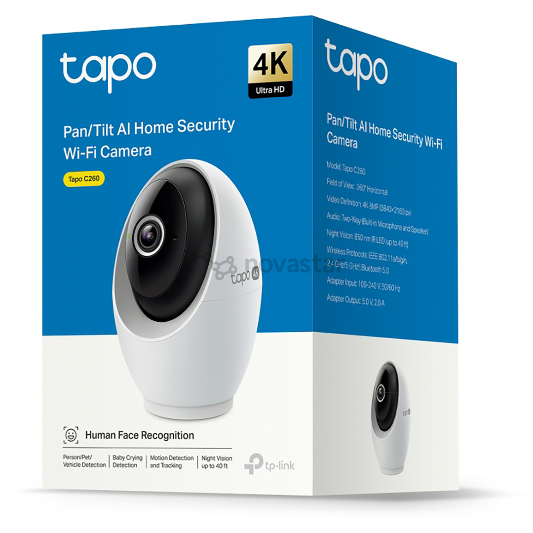 TP-Link Tapo C260, 4K, WiFi, белый - Камера видеонаблюдения