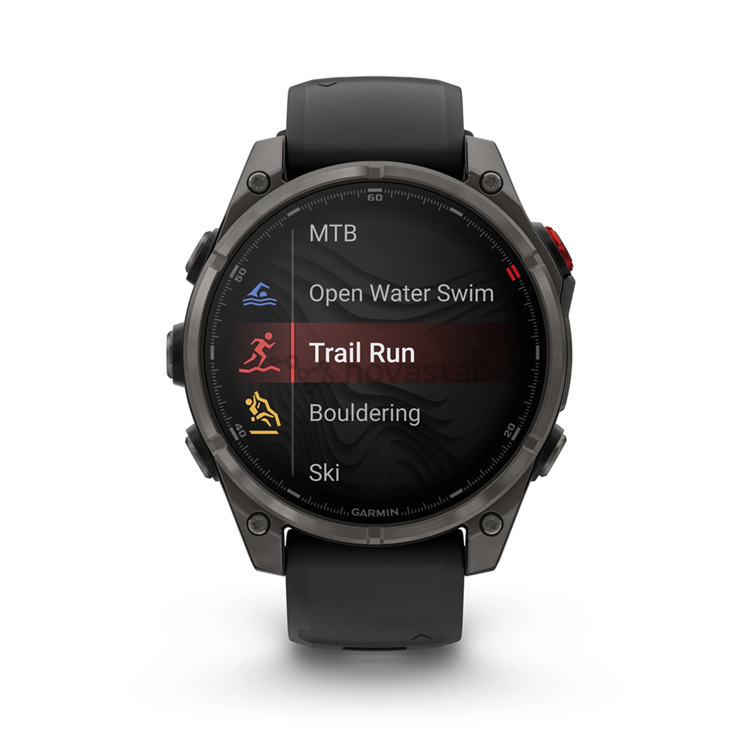 Garmin Fenix 8 Pro, 47 мм, титан, серый/черный - Спортивные часы
