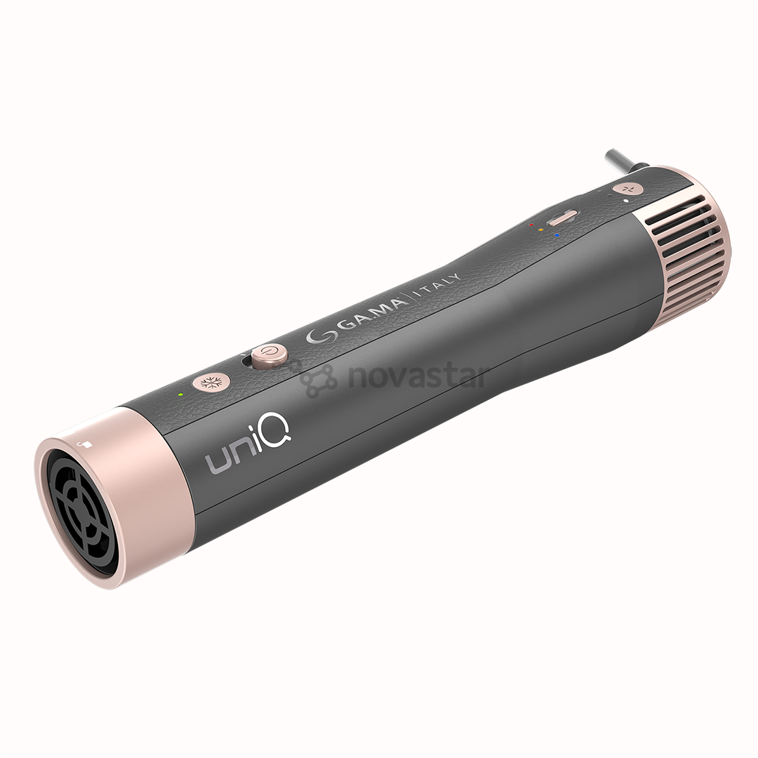 GA.MA Aura UniQ, 1500 W, tamsiai pilkos/rožinės - Plaukų formavimo šukos