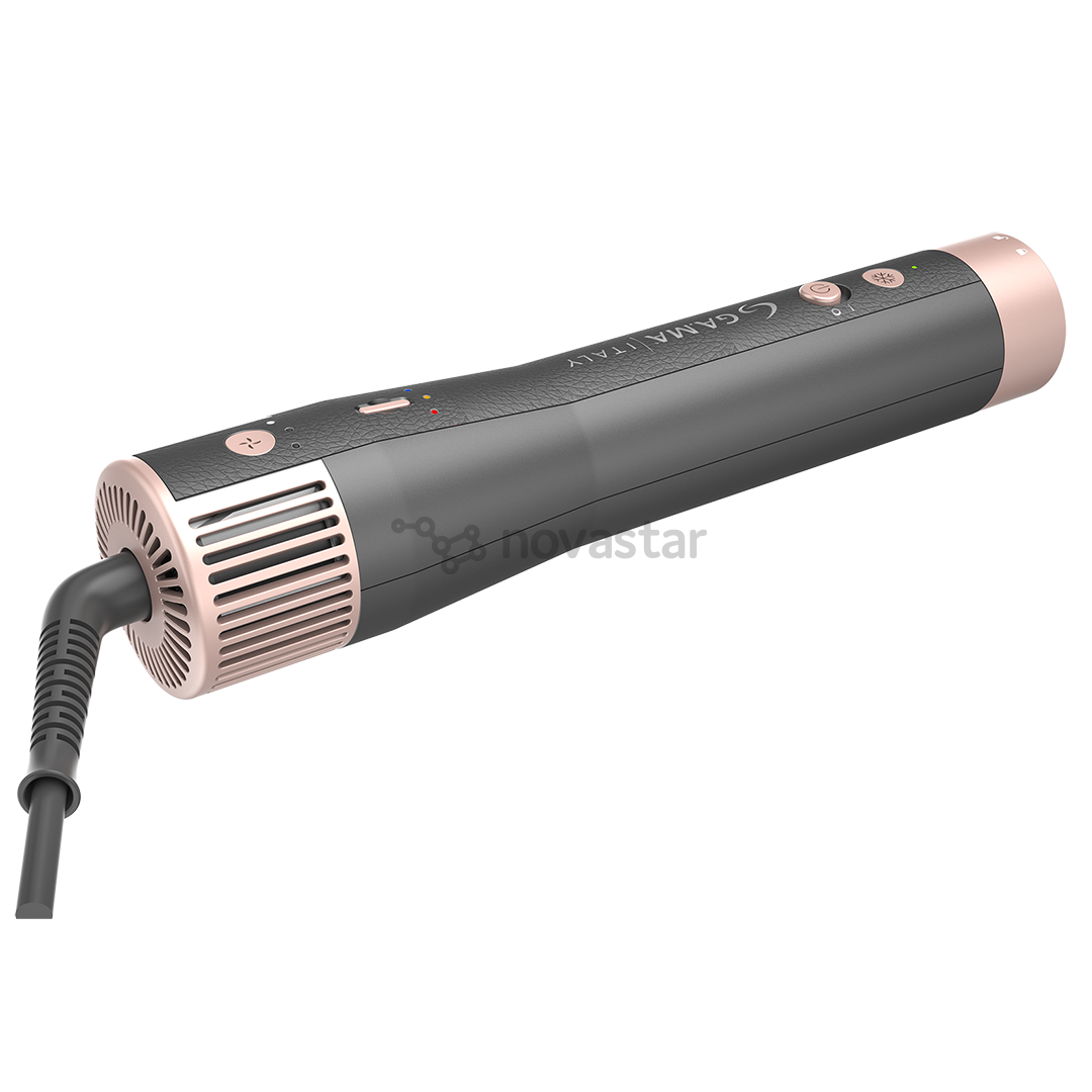 GA.MA Aura UniQ, 1500 W, tamsiai pilkos/rožinės - Plaukų formavimo šukos