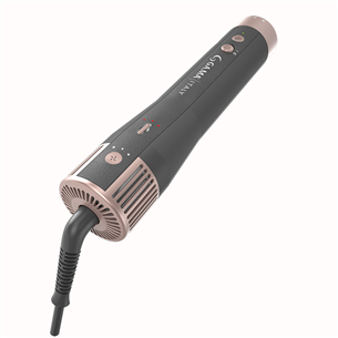 GA.MA Vibrance UniQ, 1500 W, tamsiai pilkos/rožinės - Plaukų formavimo šukos