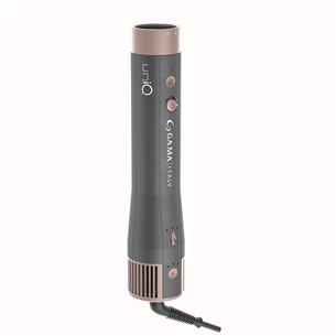 GA.MA Vibrance UniQ, 1500 W, tamsiai pilkos/rožinės - Plaukų formavimo šukos