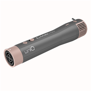 GA.MA Vibrance UniQ, 1500 W, tamsiai pilkos/rožinės - Plaukų formavimo šukos