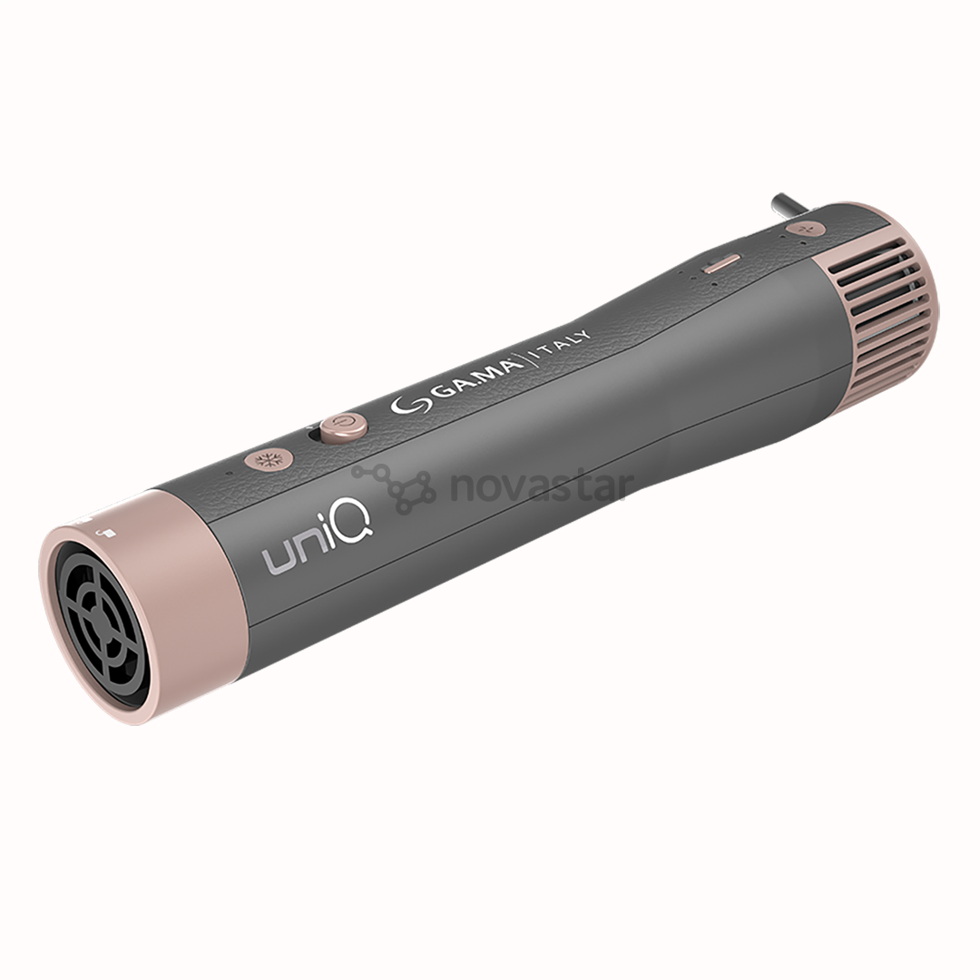 GA.MA Vibrance UniQ, 1500 W, tamsiai pilkos/rožinės - Plaukų formavimo šukos