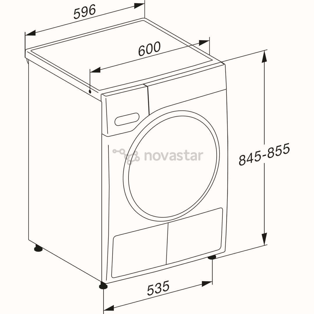 Miele T1 EcoSpeed, 8 kg, gylis 64,3 cm - Džiovyklė