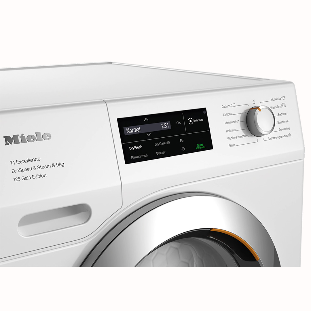 Miele T1 Excellence EcoSpeed & Steam 125 Gala Edition, 9 kg, gylis 60 cm - Džiovyklė