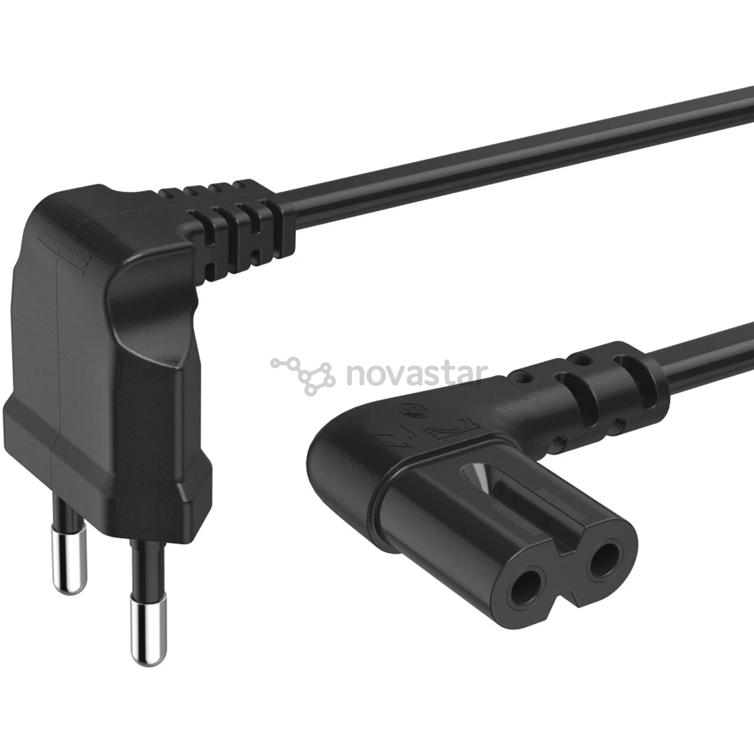 Hama Power Cord, 2-pin 90°, 1,5 м, черный - Кабель питания