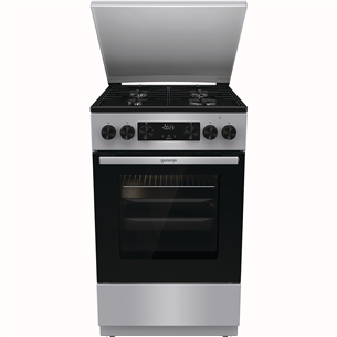 Gorenje, 70 л, ширина 50 см, серый - Газовая плита с электрической духовкой GK5C43SH
