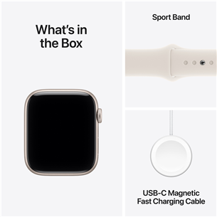 Apple Watch SE 3, 44 мм, GPS + Cellular, sport band, S/M, бежевый алюминий / бежевый - Смарт-часы