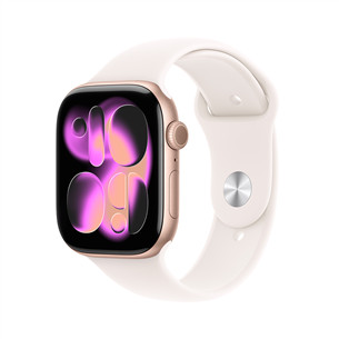 Apple Watch 11, 42 mm, GPS, M/L, rožinio aukso spalvos - Išmanusis laikrodis