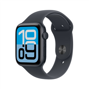 Apple Watch SE 3, 44 mm, GPS, sport band, M/L, midnight aluminium / midnight - Smart watch MEHQ4ET/A