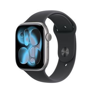 Apple Watch 11, 46 мм, GPS + Cellular, S/M, темно-серый - Смарт-часы MFC94ET/A