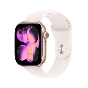Apple Watch 11, 46 мм, GPS + Cellular, M/L, розовое золото - Смарт-часы MFCJ4ET/A