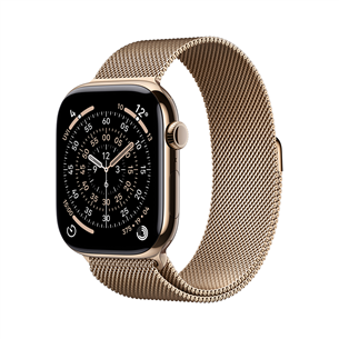 Apple Watch 11, 42 мм, GPS + Cellular, Milanese loop, титановый, золотистый - Смарт-часы MF8Y4ET/A