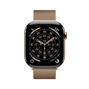 Apple Watch 11, 42 мм, GPS + Cellular, Milanese loop, титановый, золотистый - Смарт-часы