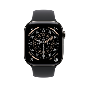 Apple Watch 11, 46 мм, GPS + Cellular, S/M, титановый, черный - Смарт-часы
