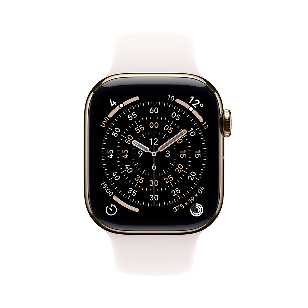 Apple Watch 11, 46 мм, GPS + Cellular, M/L, титановый, золотистый - Смарт-часы