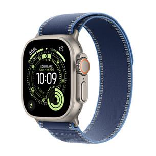Apple Watch Ultra 3, 49 mm, Trail Loop, M/L, natural titanium / bright blue- Smartwatch MEWU4ET/A