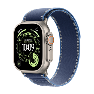 Apple Watch Ultra 3, 49 мм, Trail Loop, M/L, титан / синий - Смарт-часы MEWU4ET/A