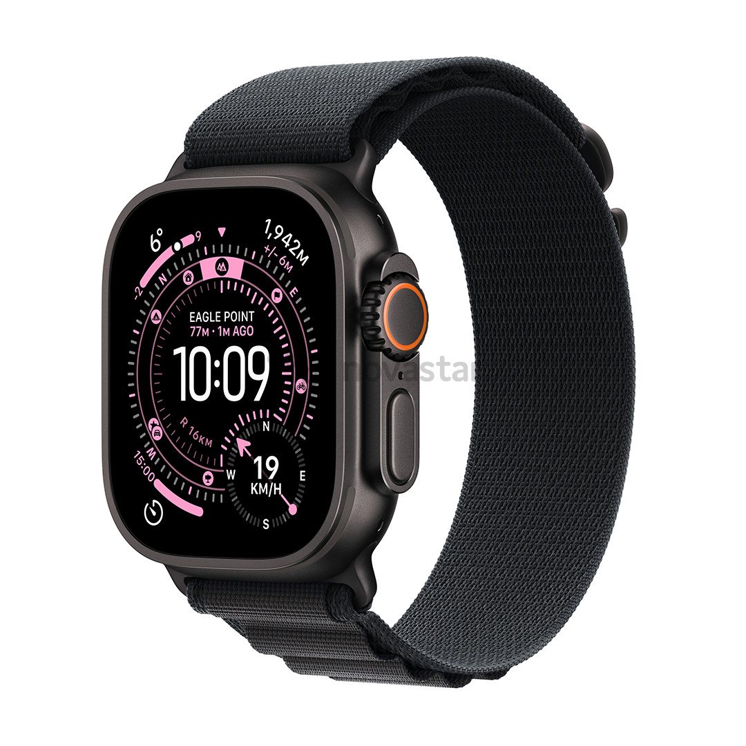Apple Watch Ultra 3, 49 mm, Alpine Loop, Large, juodo titano/juodas - Išmanusis laikrodis