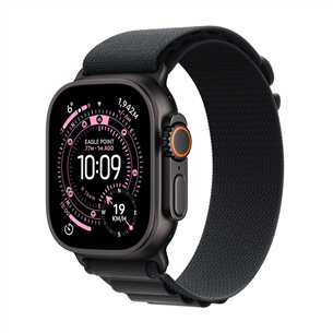 Apple Watch Ultra 3, 49 мм, Alpine Loop, Medium, черный титан / черный - Смарт-часы MF0V4ET/A