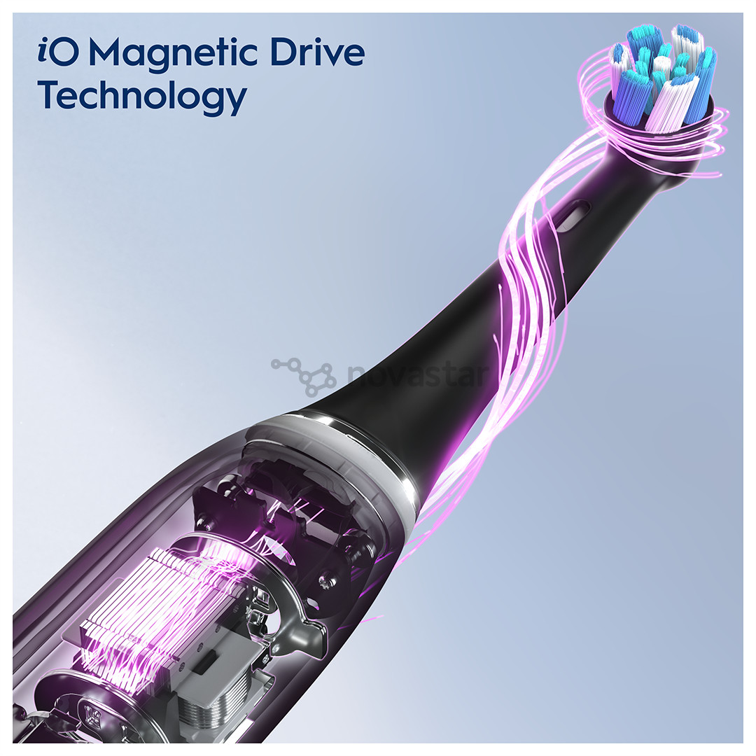 Braun Oral-B iO3, juodas - Elektrinis dantų šepetėlis