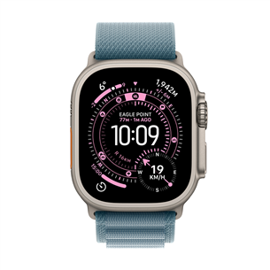 Apple Watch Ultra 3, 49 мм, Alpine Loop, Medium, титан / голубой - Смарт-часы