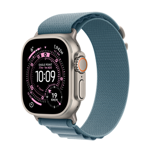 Apple Watch Ultra 3, 49 мм, Alpine Loop, Small, титан / голубой - Смарт-часы MEWK4ET/A