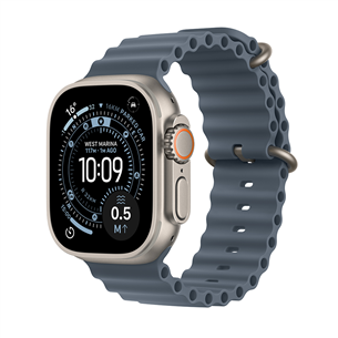 Apple Watch Ultra 3, 49 мм, Ocean Band, титан / синий - Смарт-часы MEWH4ET/A