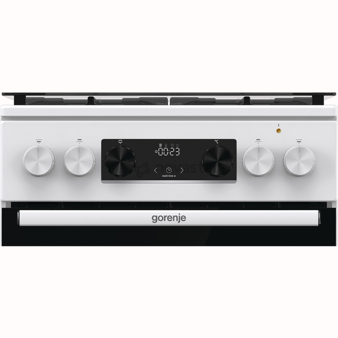 Gorenje, 70 L, width 50 cm, white - Gas cooker with electric oven