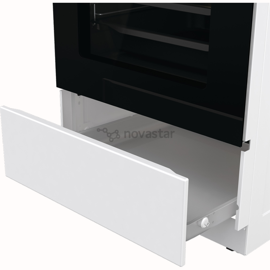 Gorenje, 70 L, width 50 cm, white - Gas cooker with electric oven