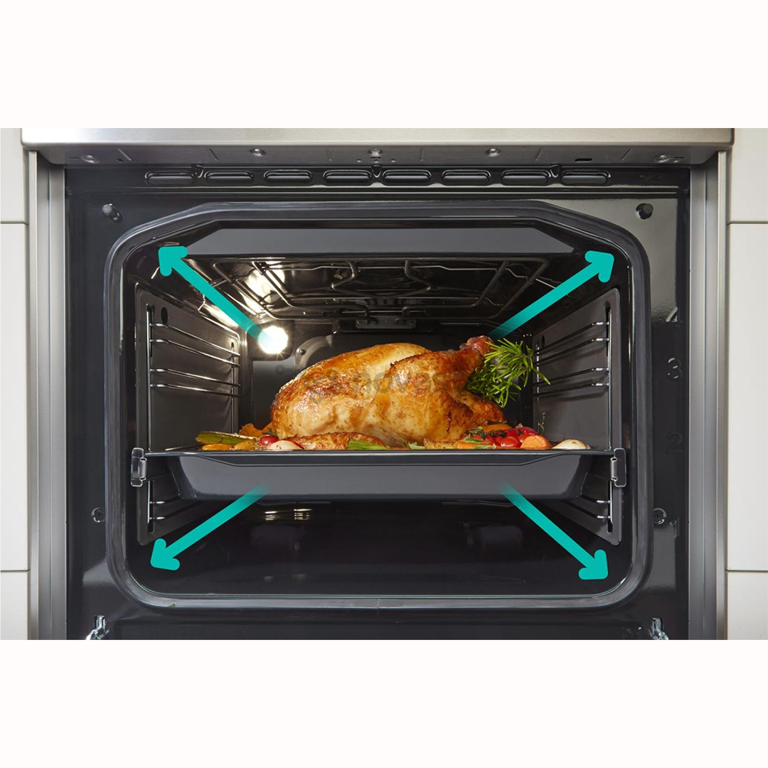 Gorenje, 70 L, width 50 cm, white - Gas cooker with electric oven