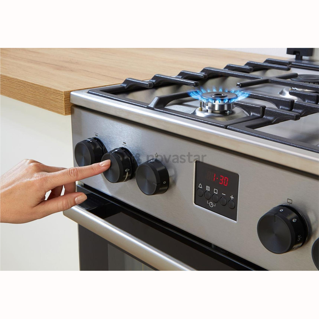 Gorenje, 70 L, width 50 cm, white - Gas cooker with electric oven