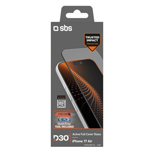 SBS D3O Screen Protector with Applicator, iPhone Air, black - Screen protector