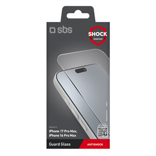 SBS Glass Screen Protector, iPhone 17 Pro Max/16 Pro Max, прозрачный - Защита для экрана
