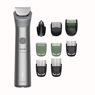 Philips All-in-One Trimmer 5000 Series, 10 в 1, серый - Мультитриммер MG5931/15