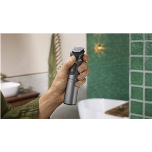 Philips All-in-One Trimmer Series 7000 Series, 15-in-1, tamsiai pilka - Plaukų kirpimo mašinėlė