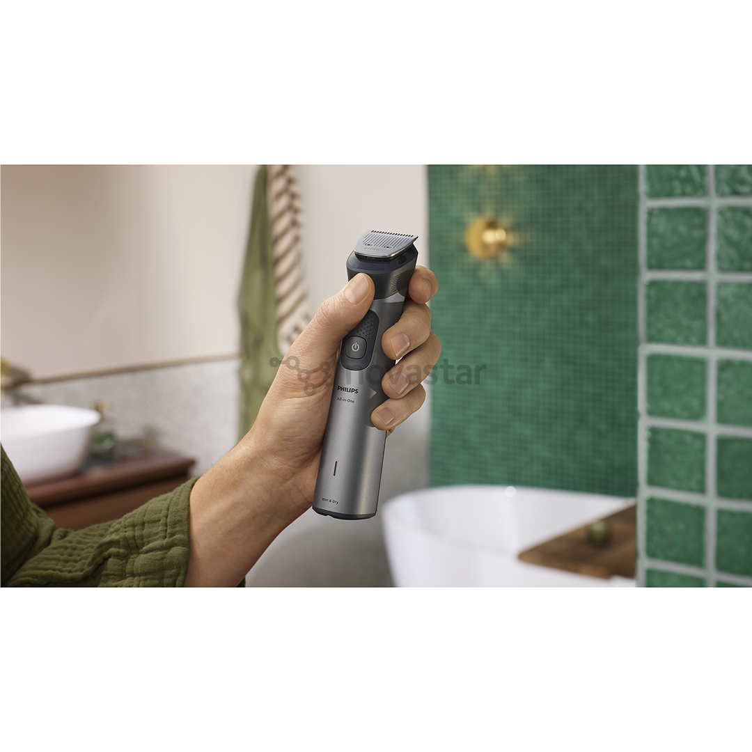 Philips All-in-One Trimmer Series 7000 Series, 15-in-1, tamsiai pilka - Plaukų kirpimo mašinėlė