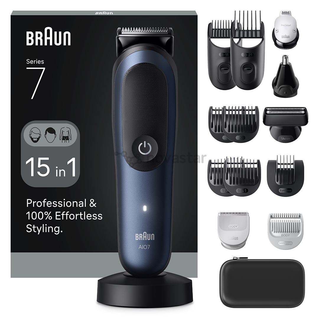 Braun  All-in-One, Series 7, 15-in-1, tamsiai mėlyna - Plaukų kirpimo mašinėlė