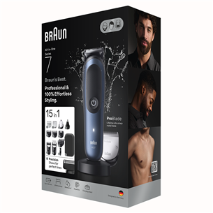 Braun  All-in-One, Series 7, 15-in-1, tamsiai mėlyna - Plaukų kirpimo mašinėlė