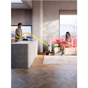 Dyson Purifier Hot+Cool HP1, baltas/sidabro spalvos - Oro valytuvas