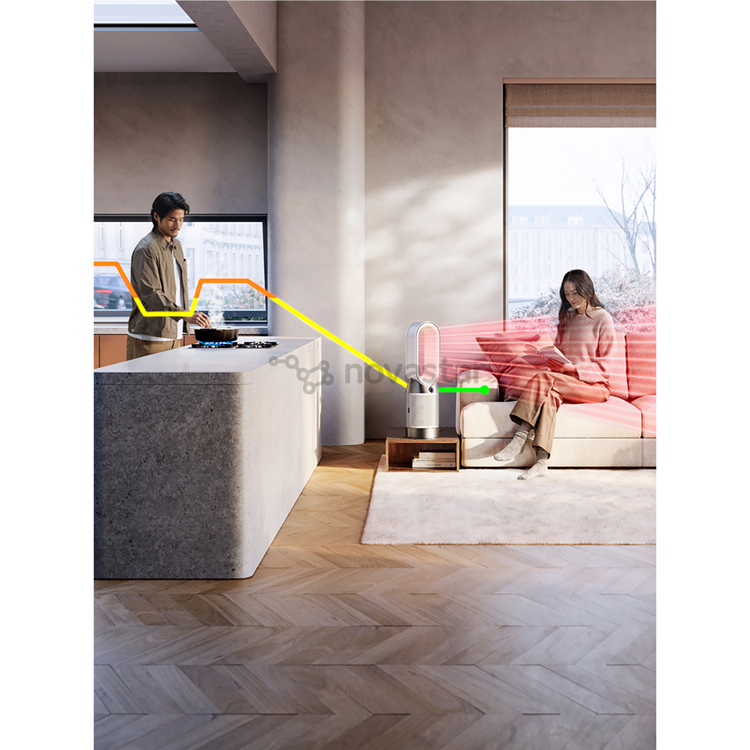 Dyson Purifier Hot+Cool HP1, baltas/sidabro spalvos - Oro valytuvas