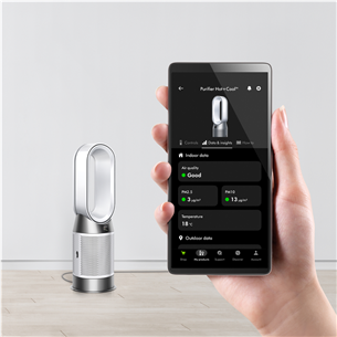 Dyson Purifier Hot+Cool HP1, baltas/sidabro spalvos - Oro valytuvas