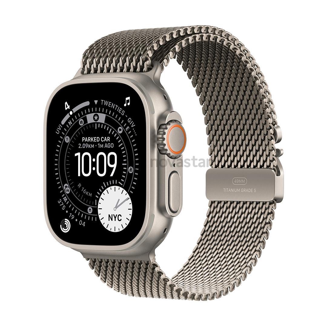 Apple Titanium Milanese Loop, 49 mm, S, nerūdijančio plieno spalvos - Dirželis