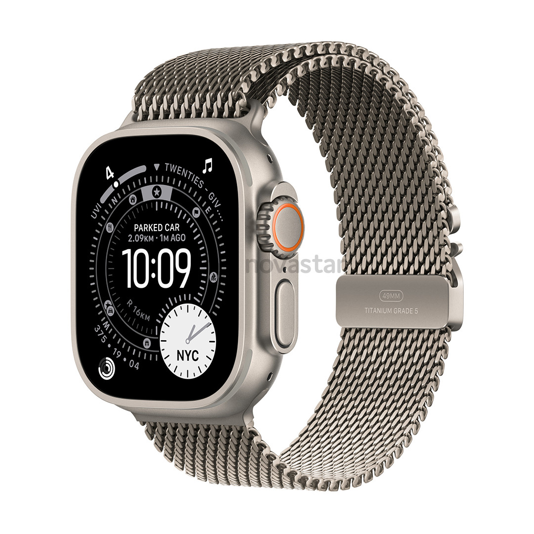 Apple Titanium Milanese Loop, 49 мм, L, нерж. сталь - Ремешок для часов