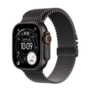 Apple Titanium Milanese Loop, 49 mm, M, black - Watch band