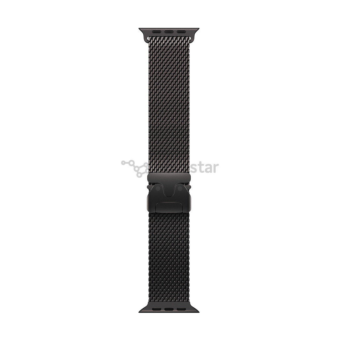 Apple Titanium Milanese Loop, 49 mm, L, juodas - Dirželis