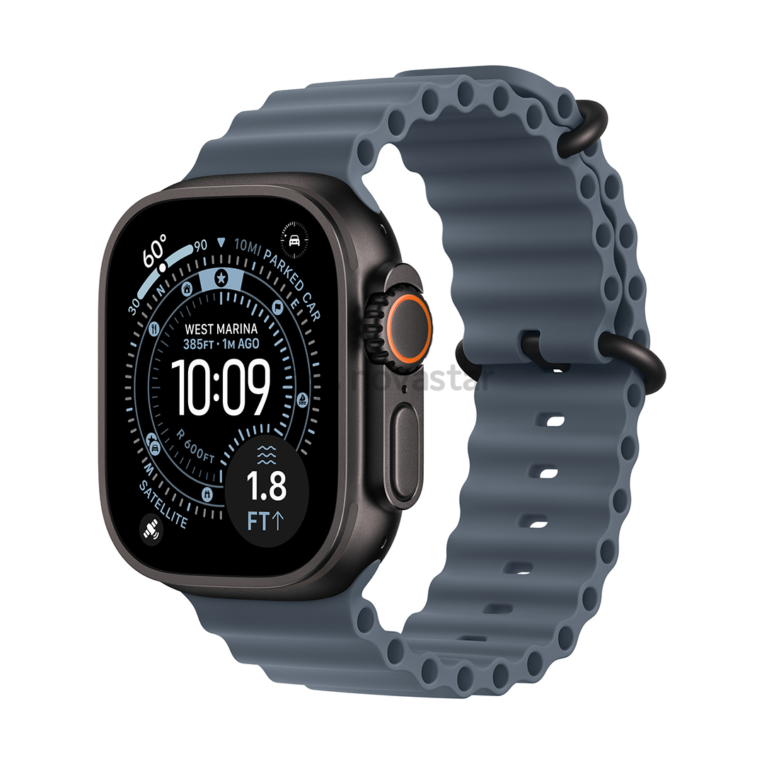 Apple Ocean Band Extension, 49 mm, black titanium, anchor blue - Watch band extension